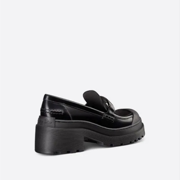 Authentic Christian Dior Code Black Leather Loafer Size 38 - Picture 8 of 14